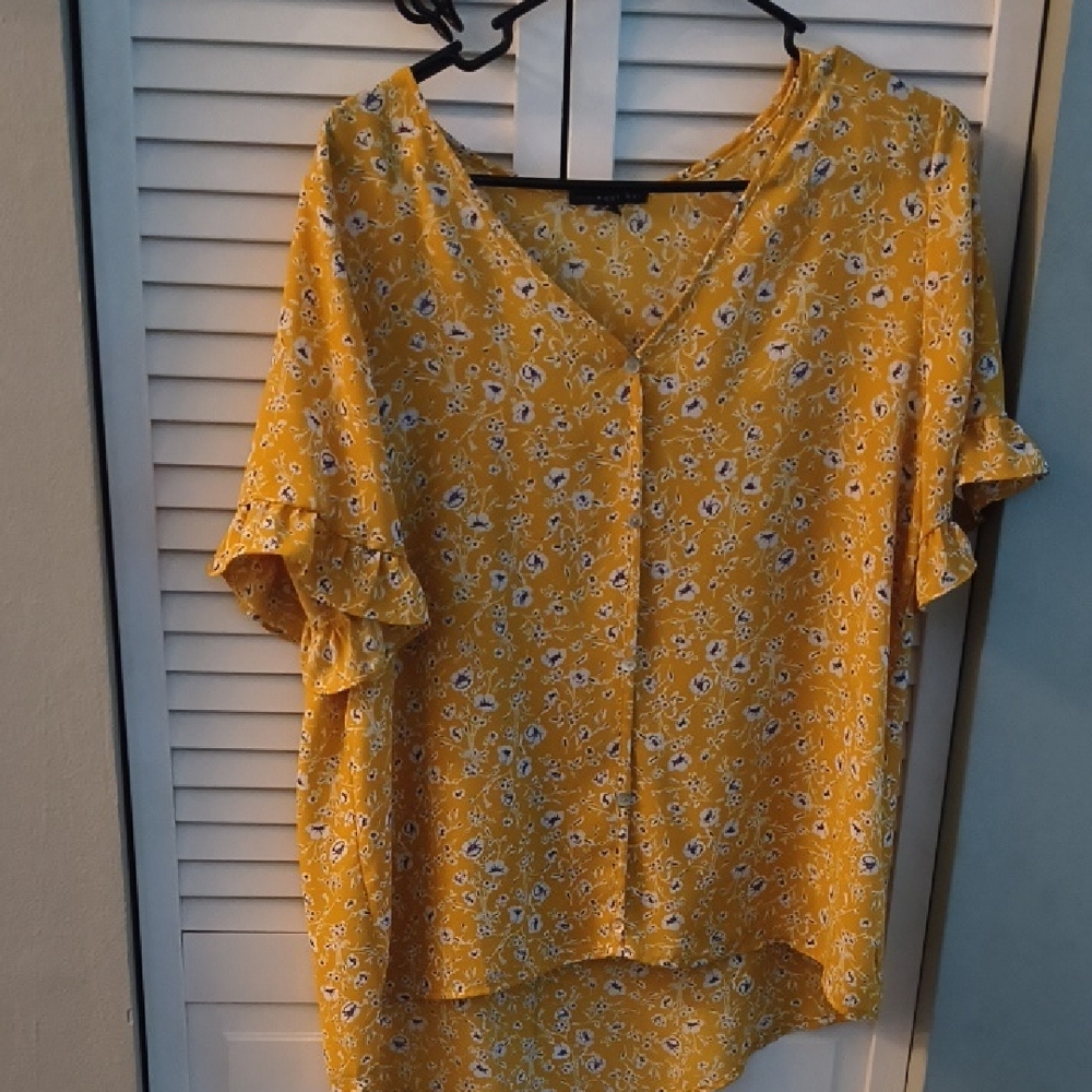 West Kei Yellow Floral Blouse
